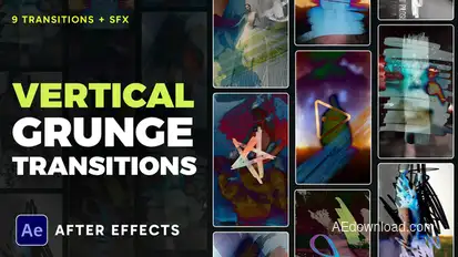 Vertical Grunge Transitions Elements template preview