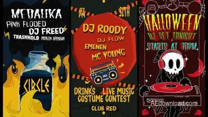 Vertical Halloween Party Flyers Product Promo template preview