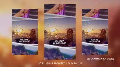 Vertical Holiday Slideshow Video Displays template preview