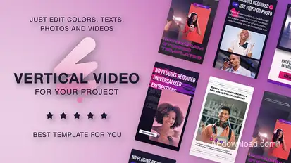 Vertical Instagram Reel Video Displays template preview