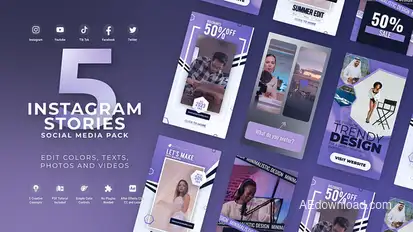 Vertical Istagram Reel Violet Product Promo template preview