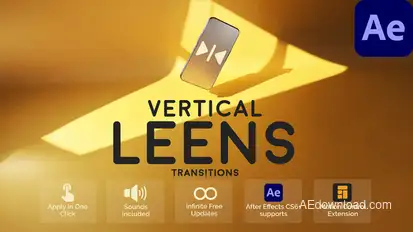 Vertical Leens Transitions for After Effects Elements template preview
