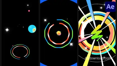 Vertical Logo Gradient Reveal | After Effects Logo Stings template preview