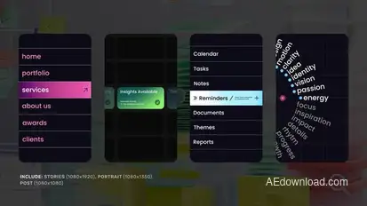Vertical Looping Animations Titles template preview