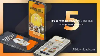 Vertical Marketing Stories Video Displays template preview