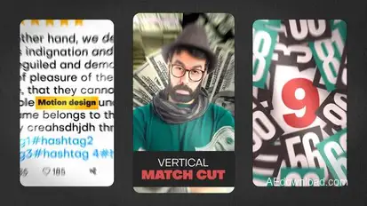 Vertical Match Cut Openers template preview