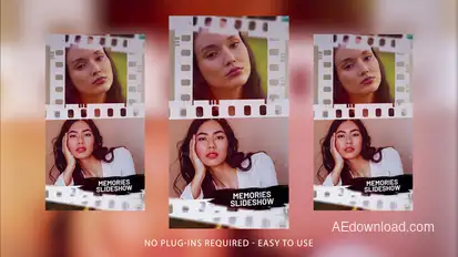 Vertical Memories Spring Video Displays template preview