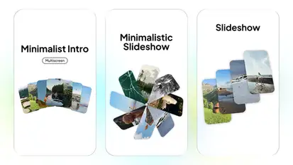 Vertical Minimalistic Slideshow Video Displays template preview