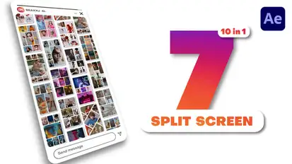 Vertical Multiscreen - 7 Split Screen Product Promo template preview