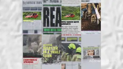 Vertical Newspaper Stories broadcast-packages template preview