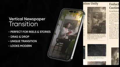 Vertical Newspaper Transition Elements template preview