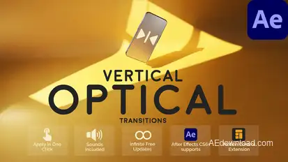 Vertical Optical Transitions for After Effects Elements template preview