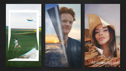Vertical Page Turn Reel Transitions Elements template preview