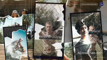 Vertical Paper Transitions Elements template preview