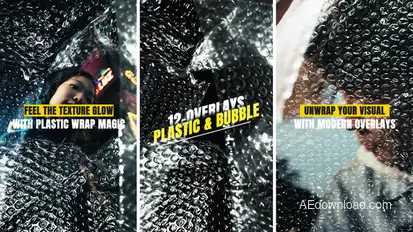 Vertical Plastic & Bubble Wrap Overlays Elements template preview