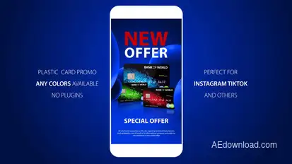 Vertical Plastic Card Promotion Product Promo template preview