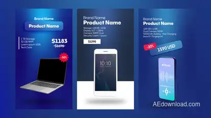 Vertical Product Promo Animations Product Promo template preview