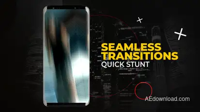 Vertical Quick Stunt Transitions | After effects Elements template preview