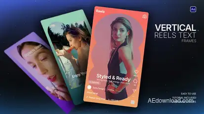Vertical Reels Text Frames Product Promo template preview