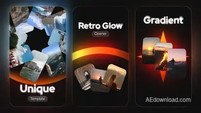 Vertical Retro Glow Opener Openers template preview