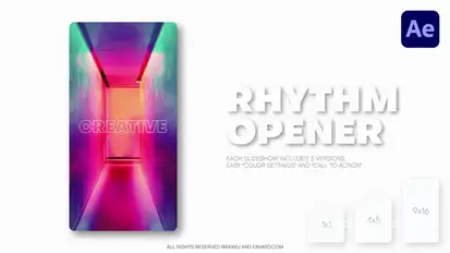 Vertical Rhythmic Slideshow - Reels, Post, Shorts Openers template preview