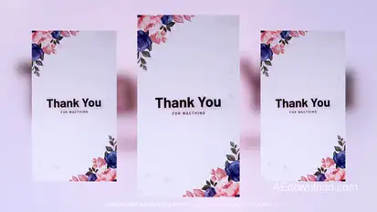 Vertical Romantic Spring Video Displays template preview