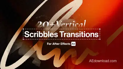 Vertical Scribble Transitions Elements template preview