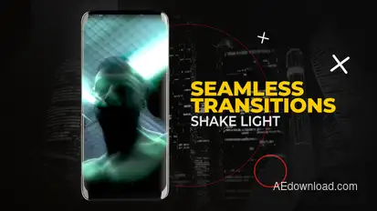 Vertical Shake Light Transitions | After Effects Elements template preview