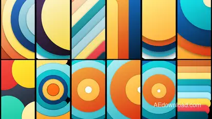 Vertical Shape Transitions Elements template preview