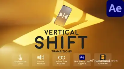 Vertical Shift Transitions for After Effects Elements template preview