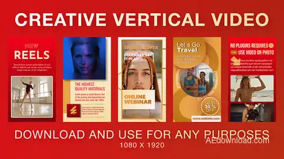 Vertical Slideshow Reels Red Gold Product Promo template preview