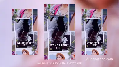 Vertical Summer Vacation Video Displays template preview