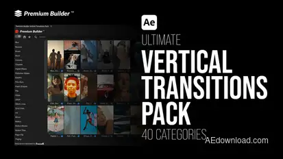 Vertical Transitions Pack Elements template preview