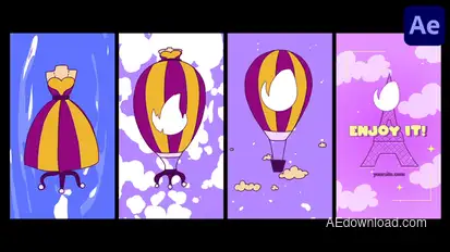 Vertical Travel Morphing Logo for After Effects Logo Stings template preview