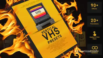 Vertical VHS Presets Pack Elements template preview