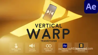 Vertical Warp Transitions for After Effects Elements template preview