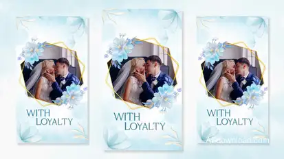 Vertical Wedding Photo Slideshow Video Displays template preview