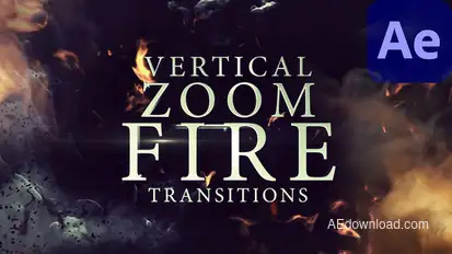 Vertical Zoom Fire Transitions Elements template preview