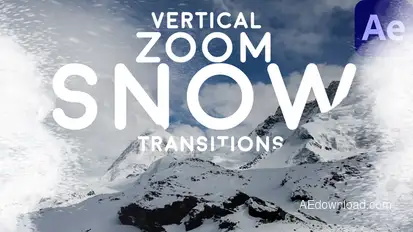 Vertical Zoom Snow Transitions Elements template preview