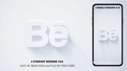 Very Simple Logo Reveal (4 in 1) Logo Stings template preview