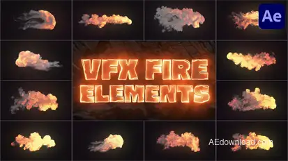 VFX Fire Elements for After Effects Elements template preview