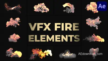 VFX Fire Elements for After Effects Elements template preview