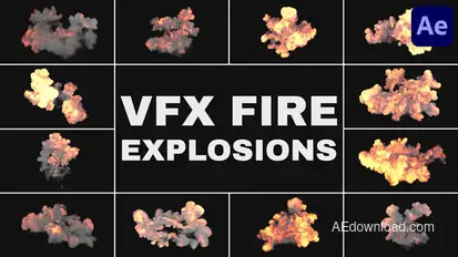 VFX Fire Explosions for After Effects Elements template preview