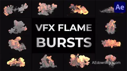 VFX Flame Bursts for After Effects Elements template preview