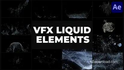 VFX Liquid Pack | After Effects Elements template preview