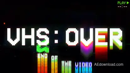 VHS 8-bit Glitch Titles Titles template preview