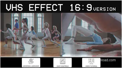 VHS Effect (16:9 Version) Video Displays template preview