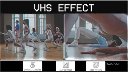 VHS Effect Video Displays template preview