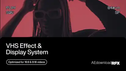 VHS Effect Elements template preview