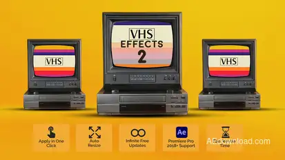 VHS Effects 2 Elements template preview
